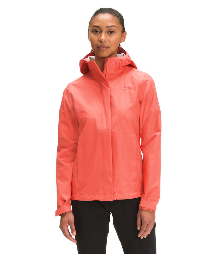 Chaqueta-Venture-2-Impermeable-Naranja-Mujer-The-North-Face-L