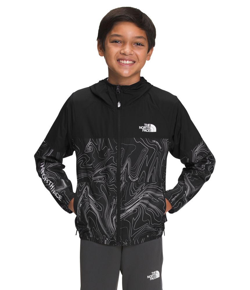 Chaqueta-Printed-Windwall-Negra-Niño-The-North-Face
