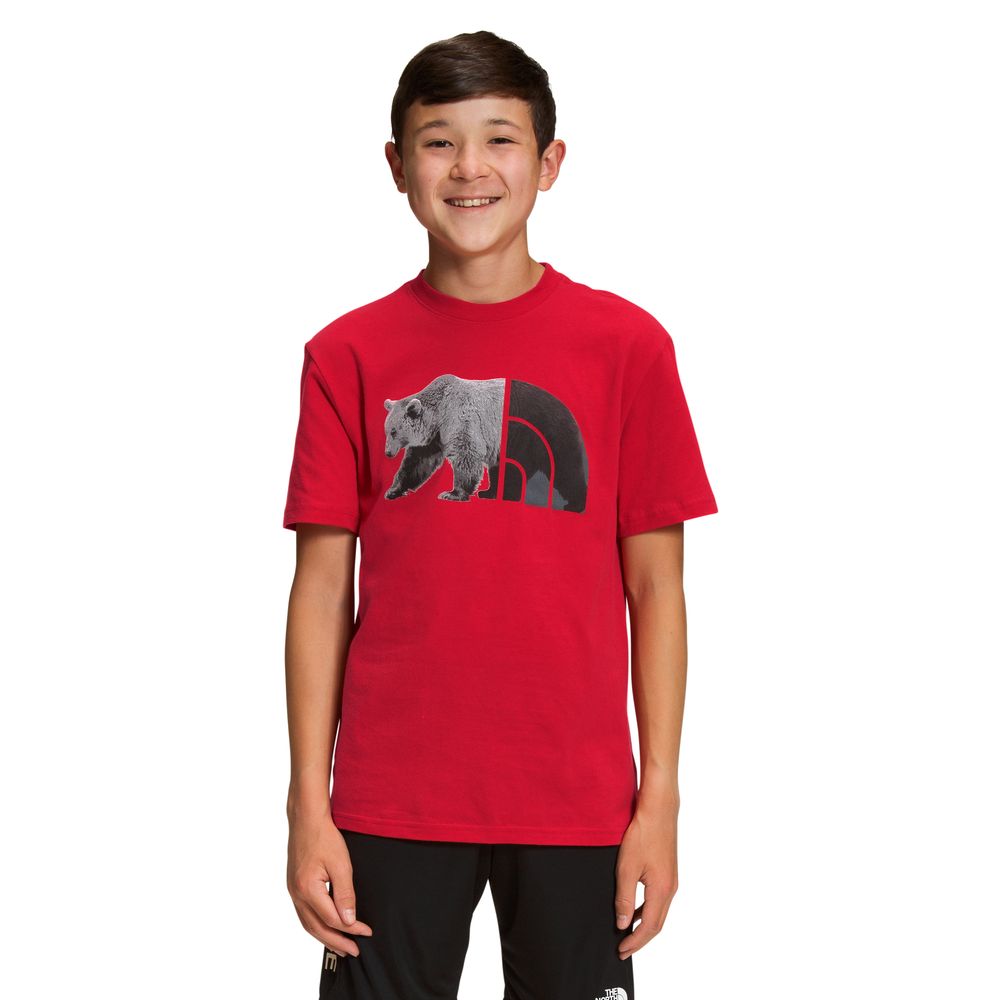 Camisetas de manga corta rojos de niño