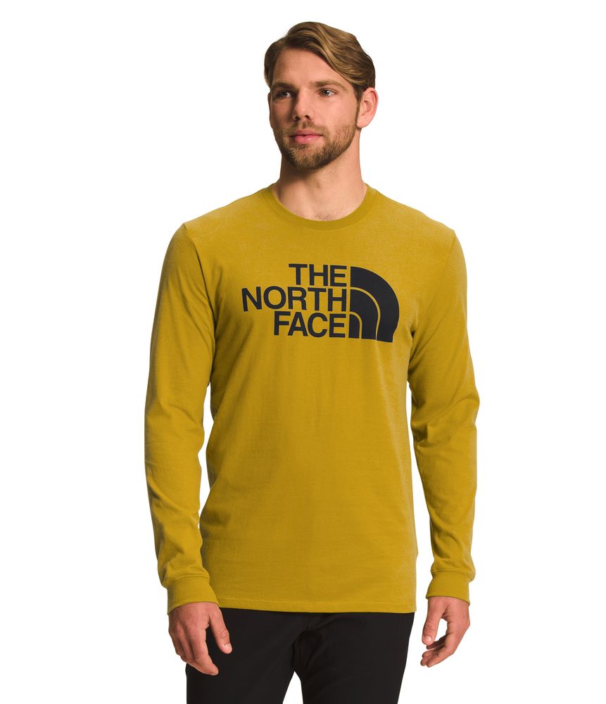 Camiseta-Half-Dome-Tee-Manga-Larga-Mostaza-Hombre-The-North-Face