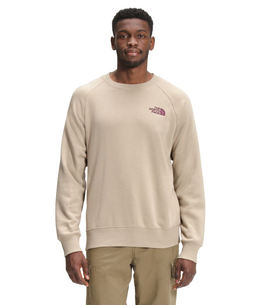 Buzo-Simple-Logo-Crew-Hombre-Beige-The-North-Face