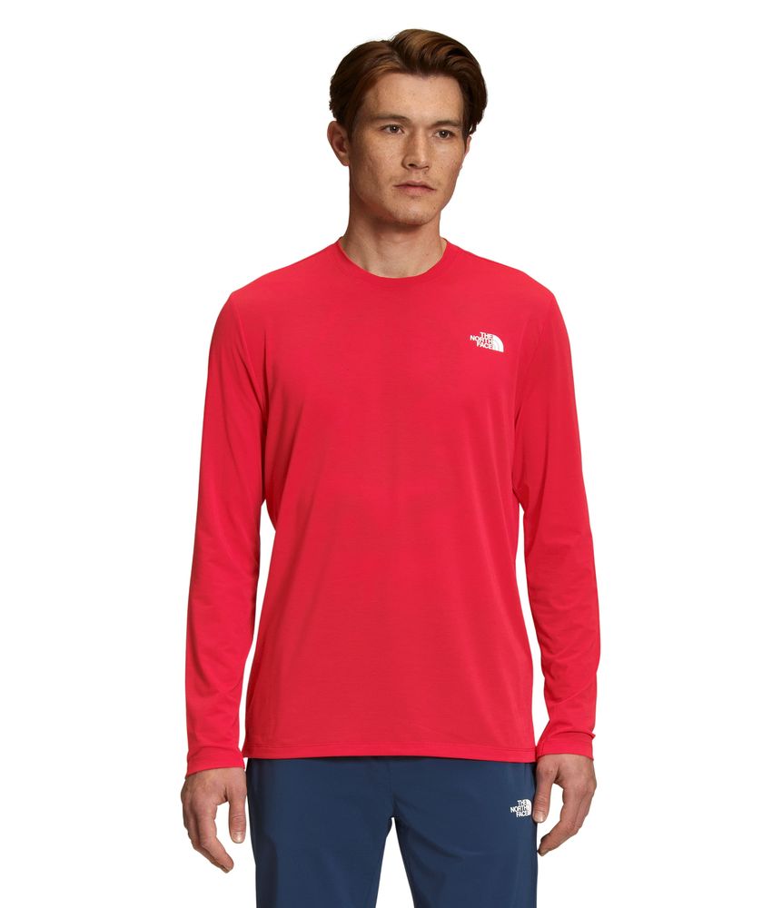 Camiseta-Wander-L-S-Roja-Hombre-The-North-Face