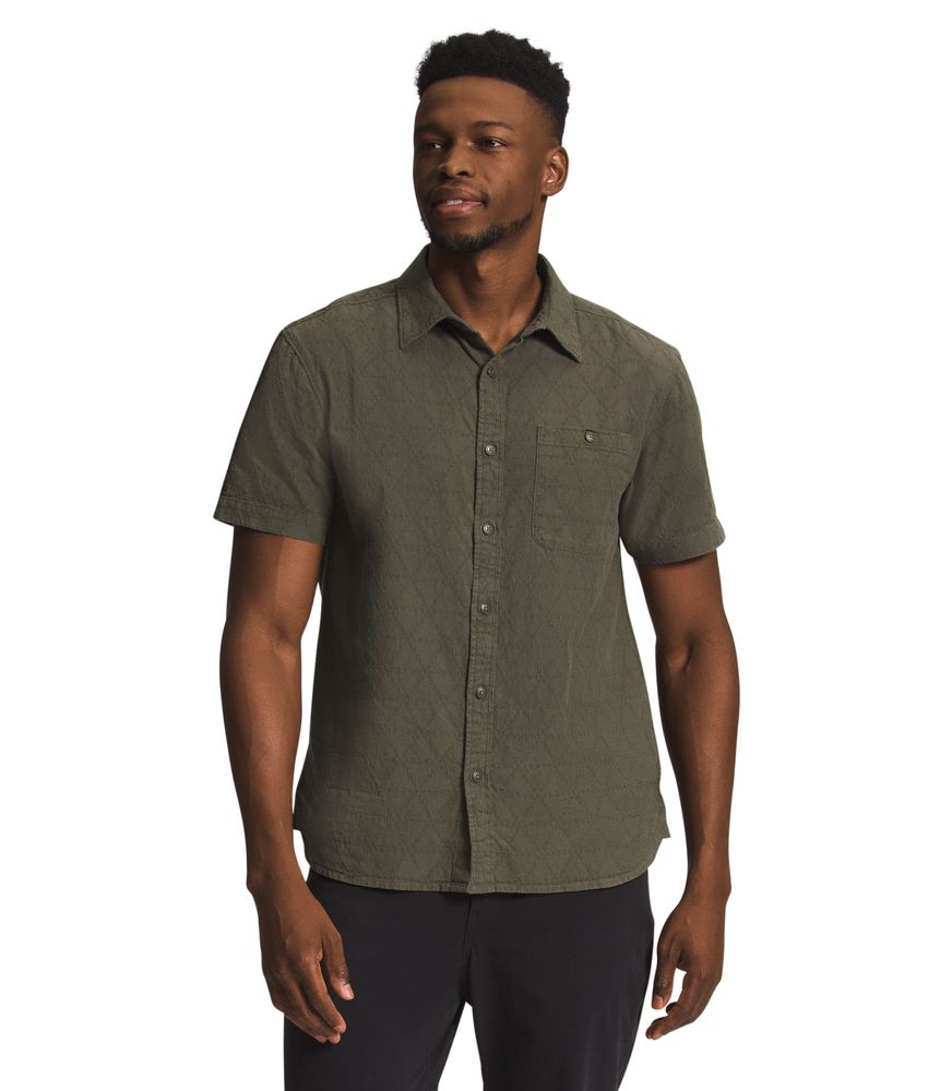 Camisa-Loghill-Jacquard-Shirt-Verde-Hombre-The-North-Face