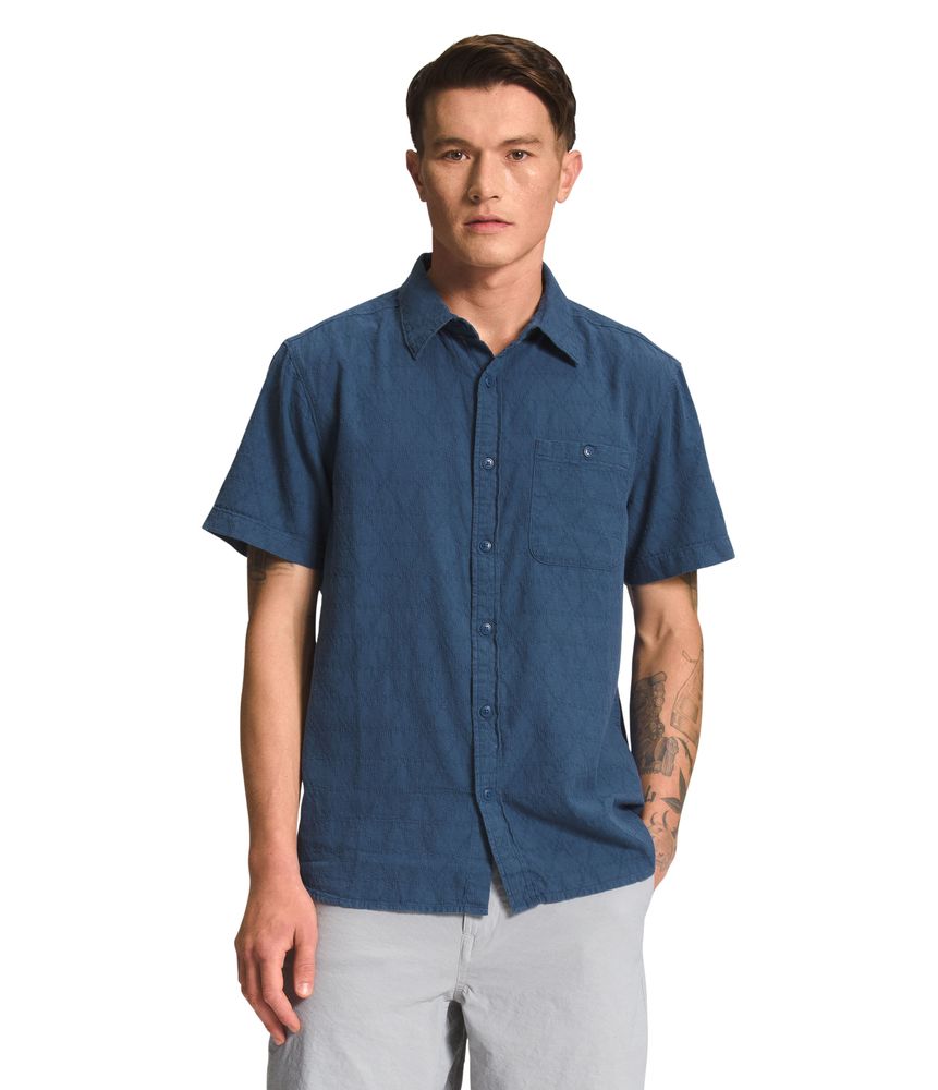 Camisa-Loghill-Jacquard-Shirt-Azul-Hombre-The-North-Face