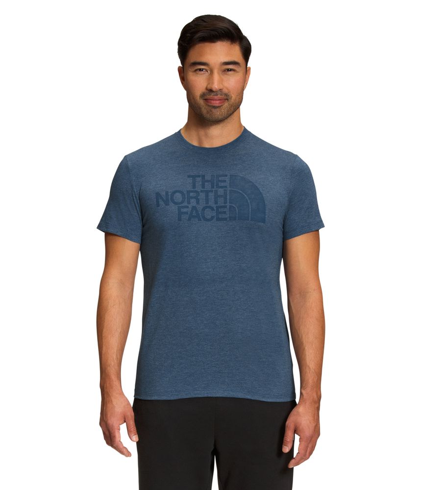 Camiseta-Half-Dome-Tri-Blend-Tee-Manga-Corta-Azul-Hombre