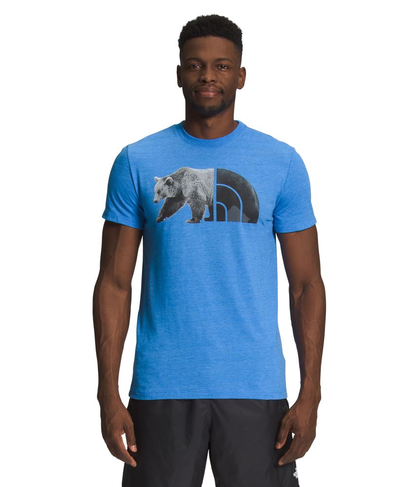 Camiseta-S-S-Triblend-Bear-Tee-Azul-Hombre-The-North-Face