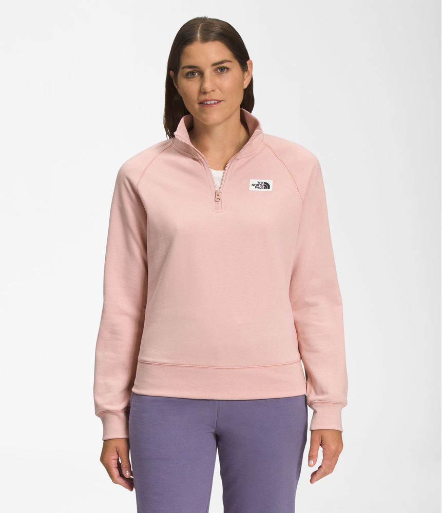 Buzo-Heritage-Patch-1-4-Zip-Rosado-Mujer-The-North-Face