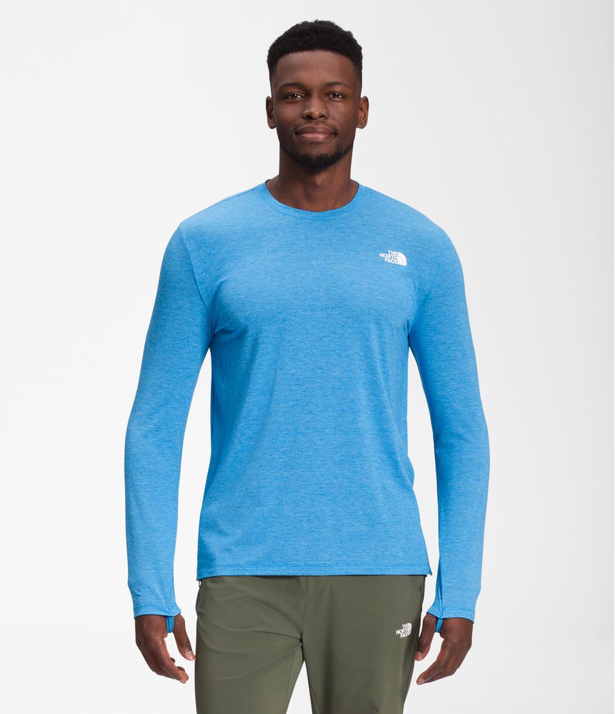 Camiseta-Wander-L-S-Azul-Hombre-The-North-Face