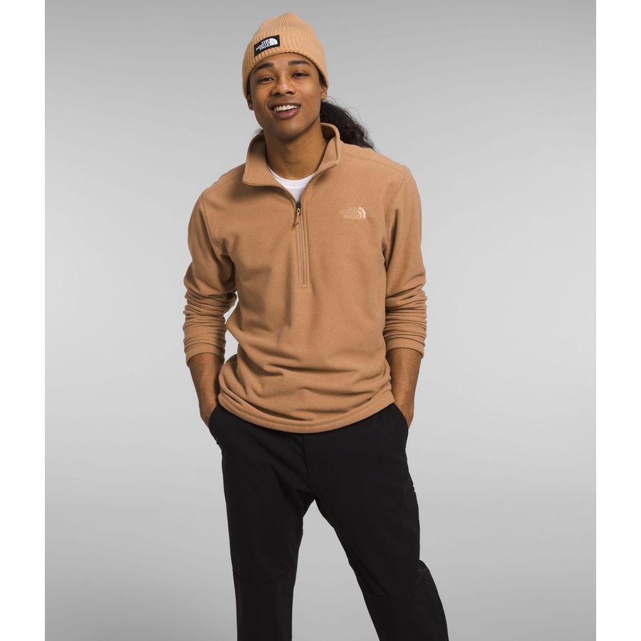 Compra Buzo Textured Cap Rock Polar 1/4 Zip Café Hombre The North