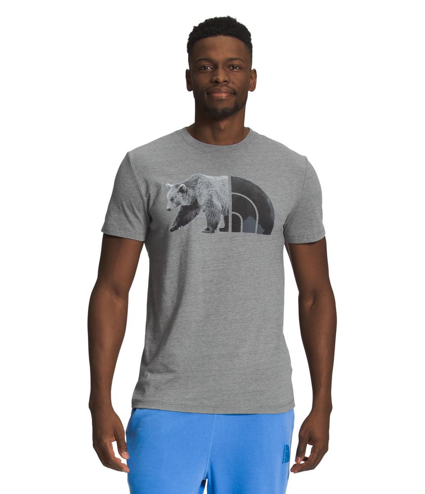 Camiseta-S-S-Triblend-Bear-Tee-Gris-Hombre-The-North-Face