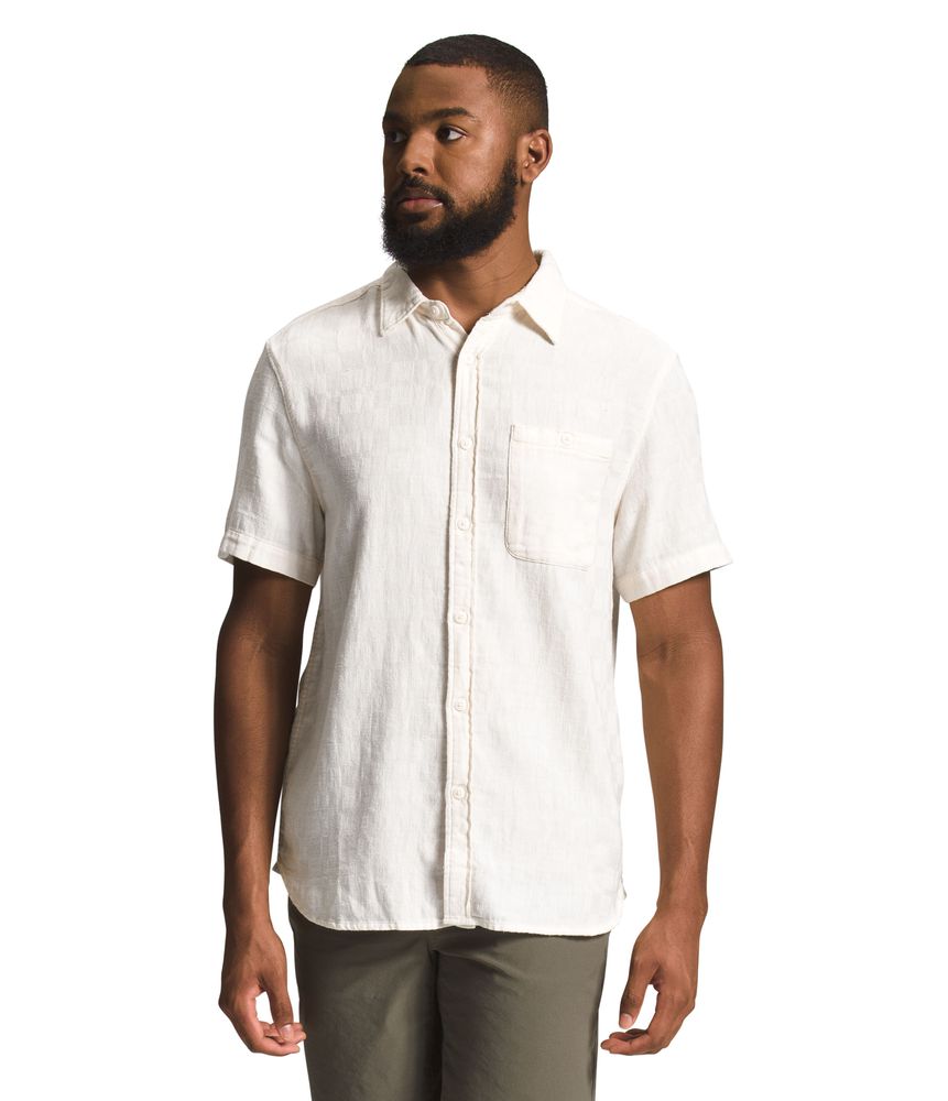 Camisa-Loghill-Jacquard-Shirt-Beige-Hombre-The-North-Face