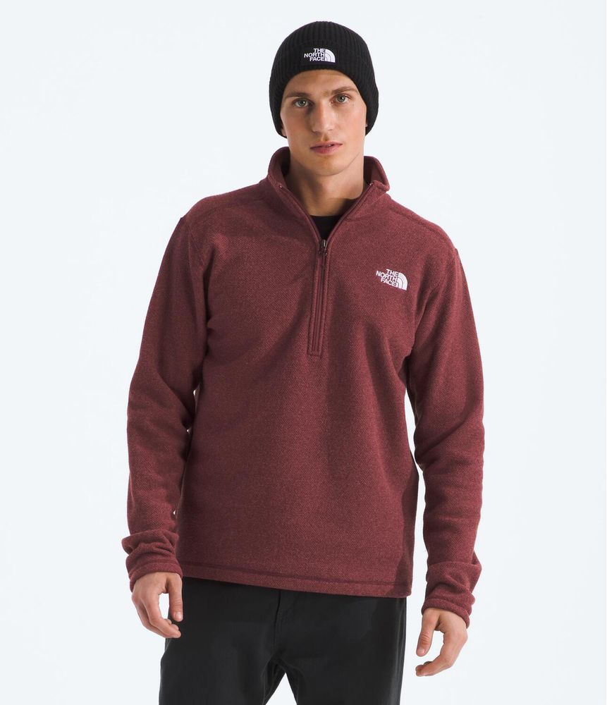 Chaqueta-Textured-Cap-Rock-1-4-Zip-Vinotinto-Hombre-The-North-Face
