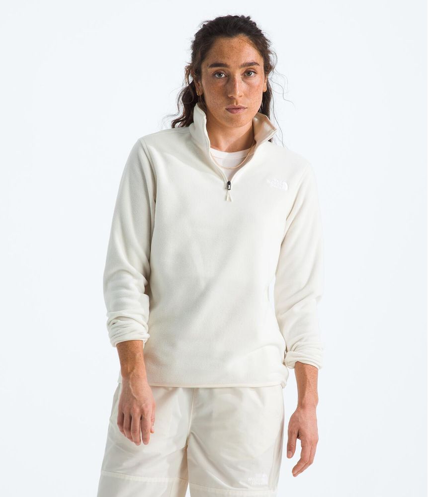 Buzo-Glacier-Fleece-1-4-Zip-Jacket-Blanco-Mujer-The-North-Face-